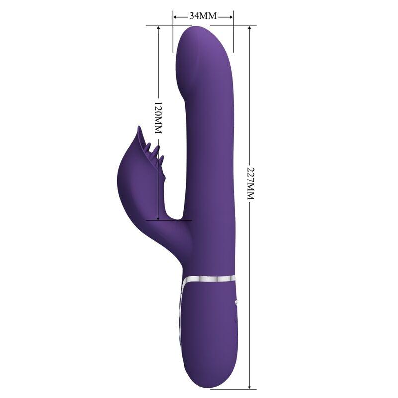 Pretty Love - Zalin Rabbit Vibrator Pearls 4 In 1 Purple