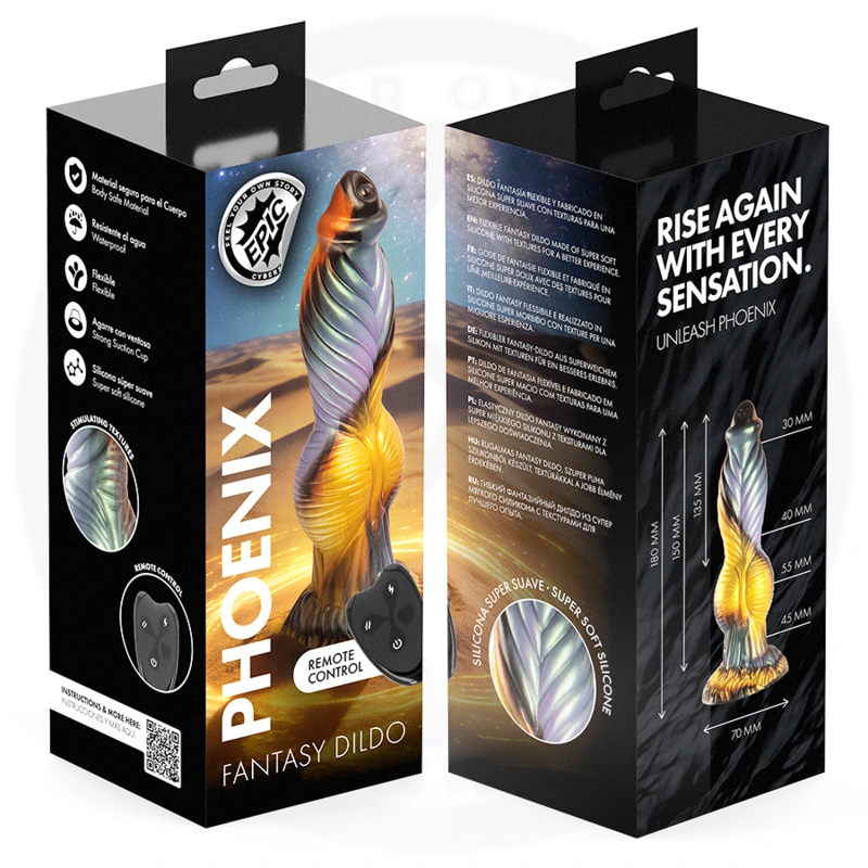 Epic - phoenix dildo the resurgence of pleasure rechargeable remote control 9