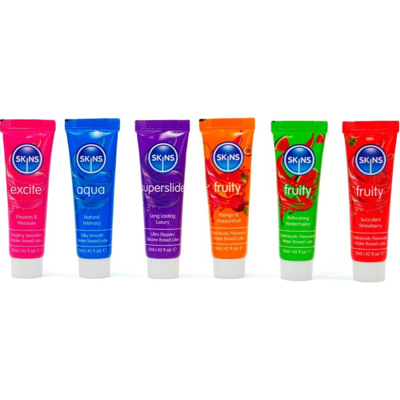 Skins - vital & fruity lubes kit lubricants 6 x 12 ml 1