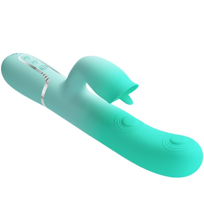 Pretty love - gigi multifunction rabbit vibrator aqua green 5
