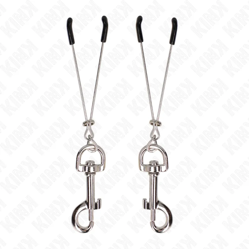 Kink - Thin Hook Nipple Clamp Silver 7 Cm