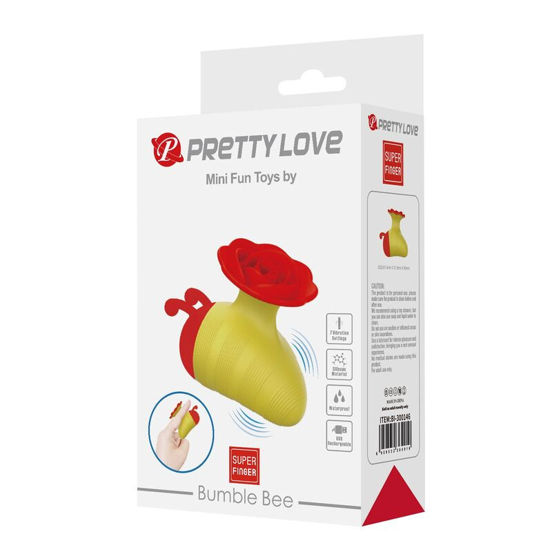 Pretty love - little bee rechargeable clitoral stimulator 7 modes red/yellow 1