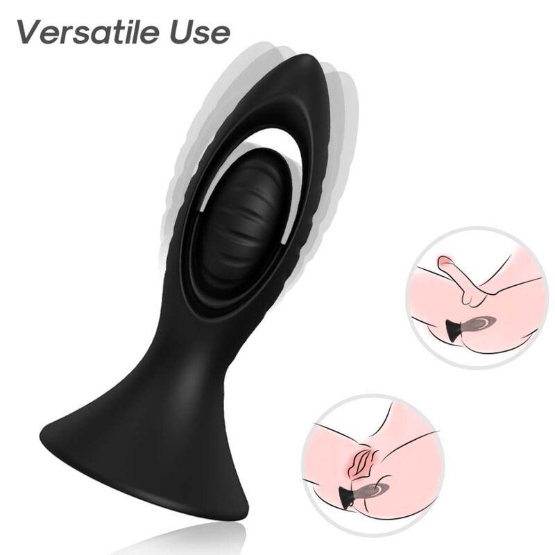 Armony - Vibrator &Amp; Anal Plug Silicone Black