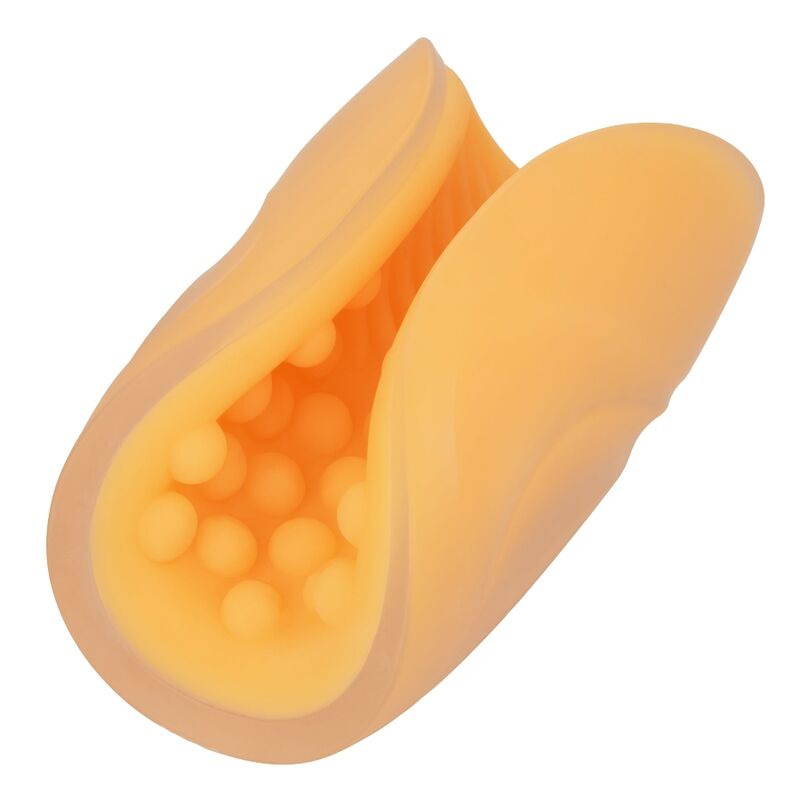 Calexotics - beaded grip masturbator orange 1