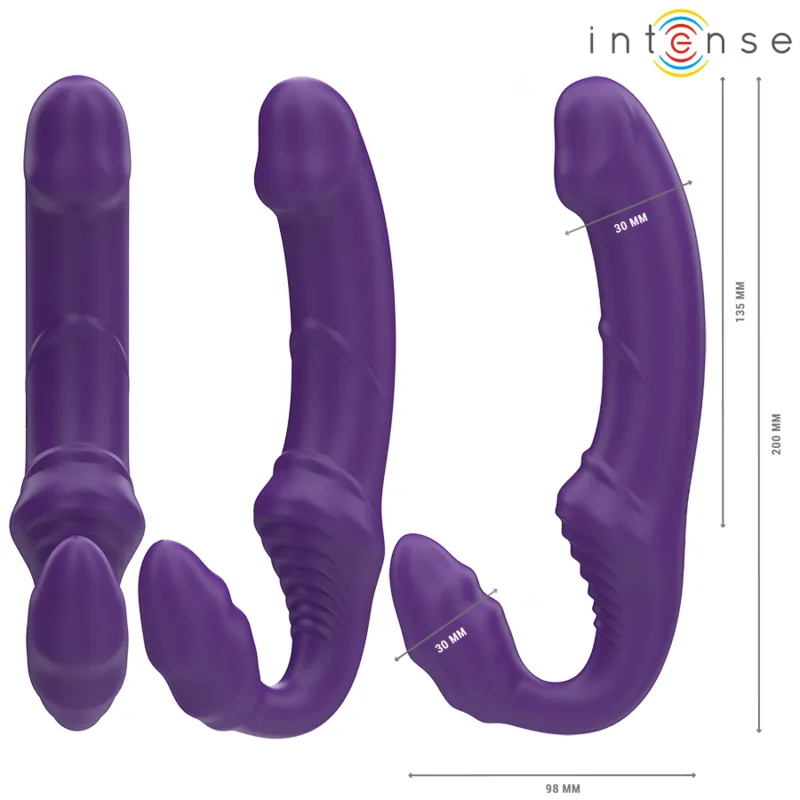 Intense - jill double vibrator 20 cm purple remote control 1