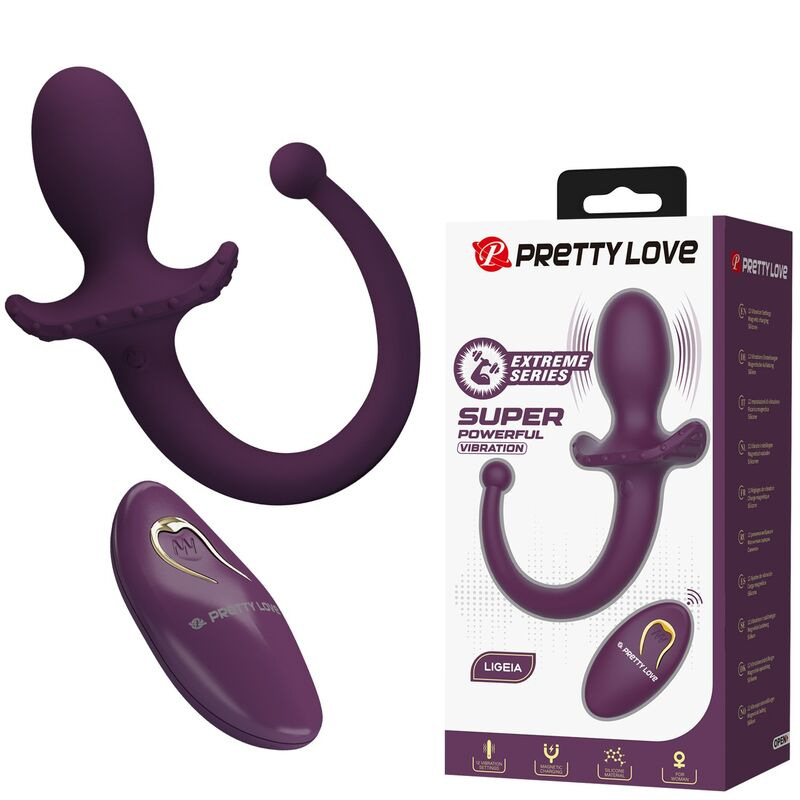 Pretty love - lioea vibrating anal plug with tail 12 functions purple remote control 1