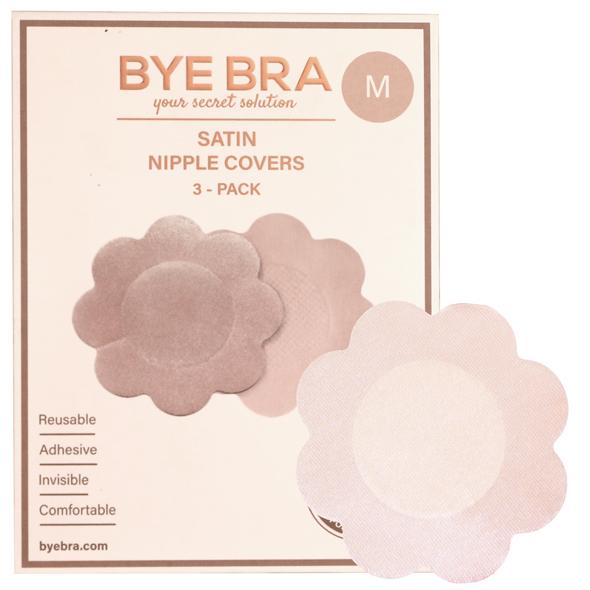 Bye Bra - Silk Nipple Covers 3 Pairs Beige M