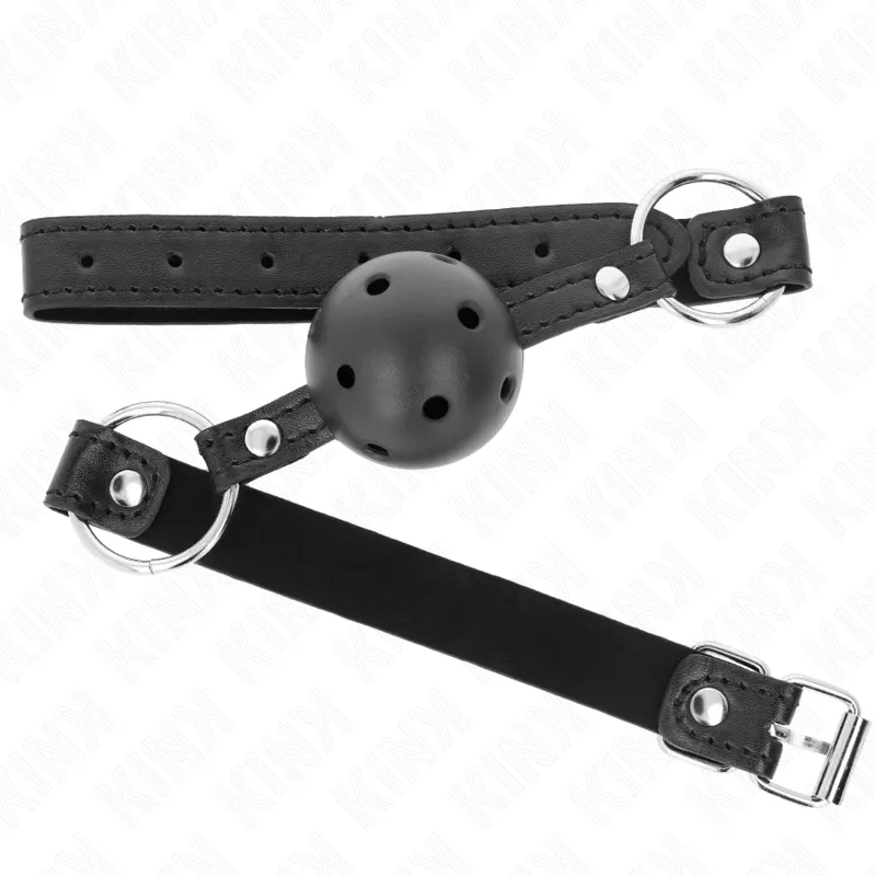 Kink - Hollow Hard Black Ball 4.5 Cm Gag Model 1 63.5 X 2 Cm