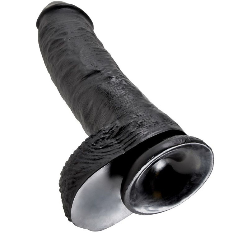 King cock - dildo black with balls 25.4 cm 2