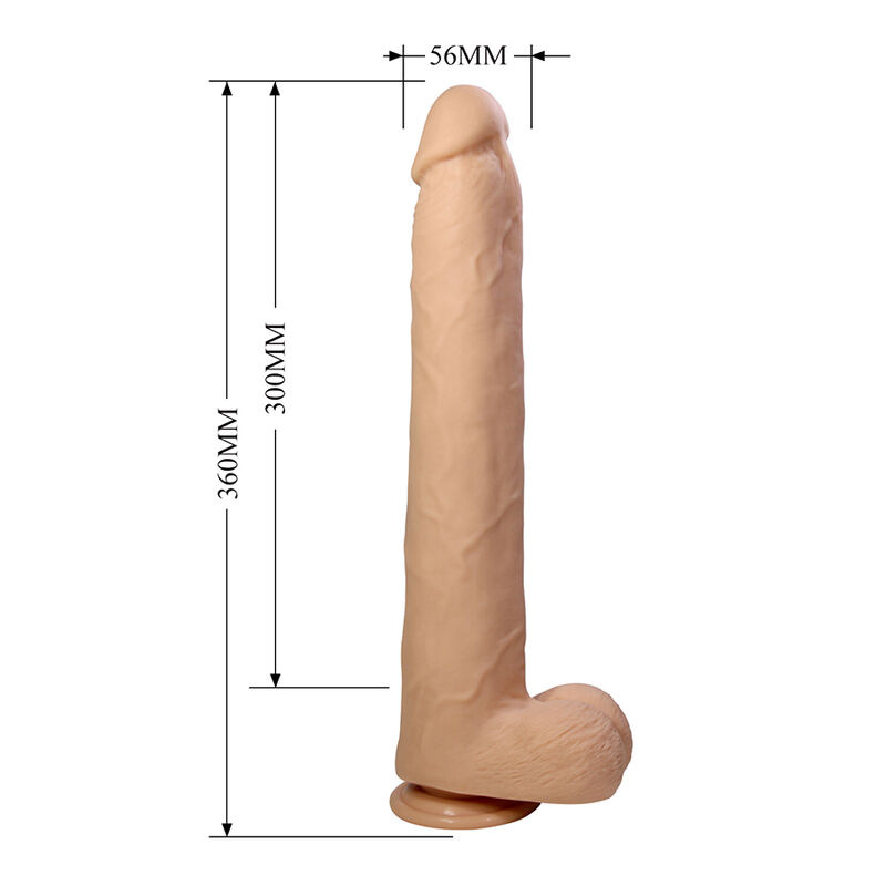 Pretty love - dany flexible realistic dildo with suction cup 36 cm -Ø- 5.6 cm 6