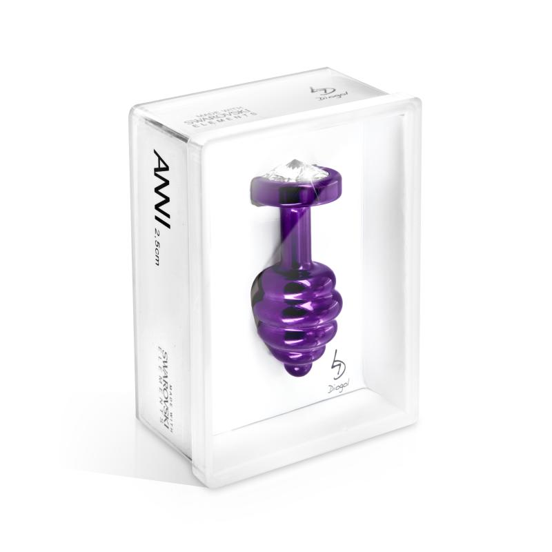 Diogol - Ano Butt Plug Ribbed Purple 35 Mm 1
