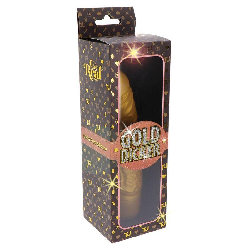 Get Real - Gold Dicker Original Vibrator Gold