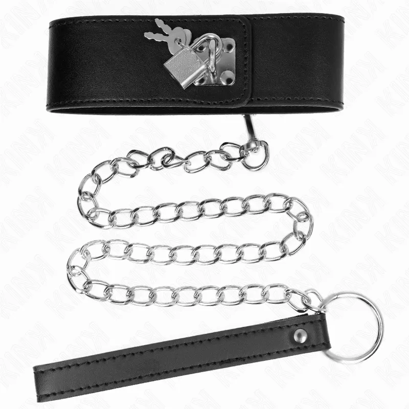 Kink - Necklace With Belt 65 Cm With Wide Black Strap Adjustable 33.5-41 Cm X 5 Cm 3