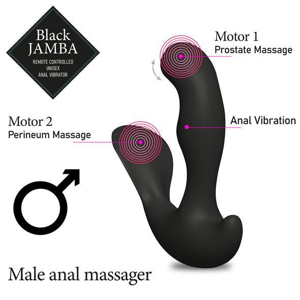 Feelztoys - Black Jamba Anal Vibrator - Análny Vibrátor 10