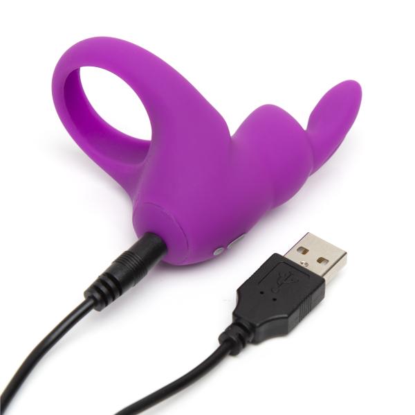 Happy Rabbit - Rechargeable Vibrating Rabbit Cock Ring Blue 7