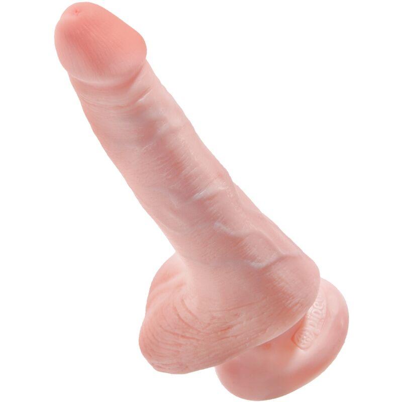 King Cock - Realistic Penis With Balls 13.5 Cm Light 2