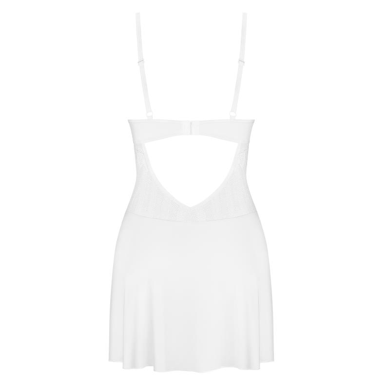 Obsessive - Alissium Chemise & Thong White M/L