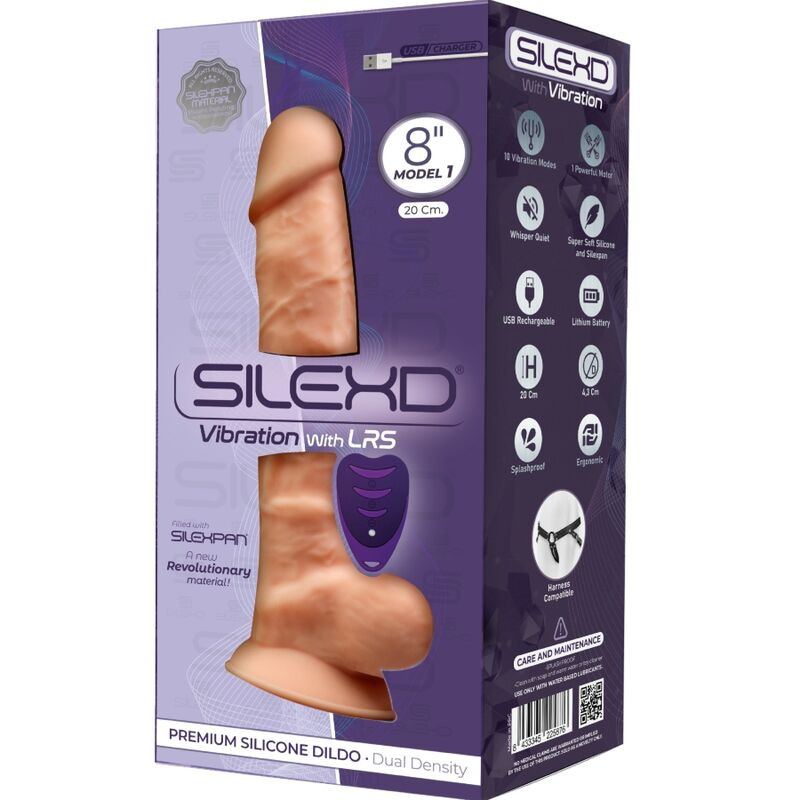 Silexd - Model 1 Realistic Penis Vibrator Silicone Premium Silexpan Remote Control 20 cm 2
