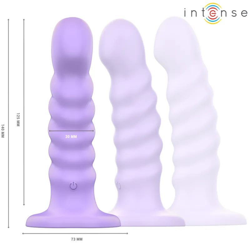 Intense - brenda vibrator size m spiral design 10 vibrations purple remote control 1