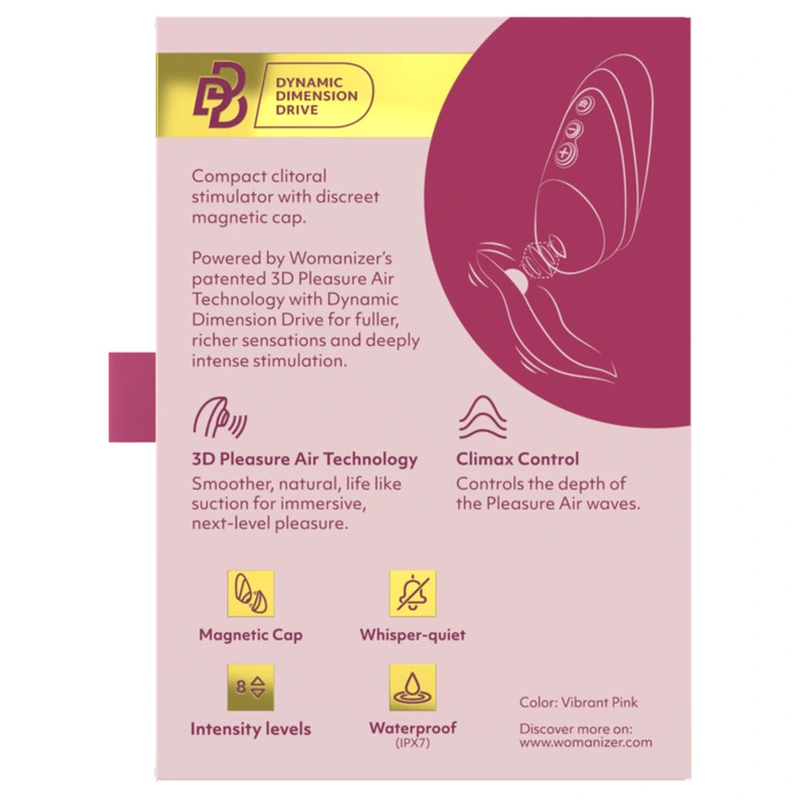 Womanizer - next liberty 3d pleasure air clitoral stimulator pink 8