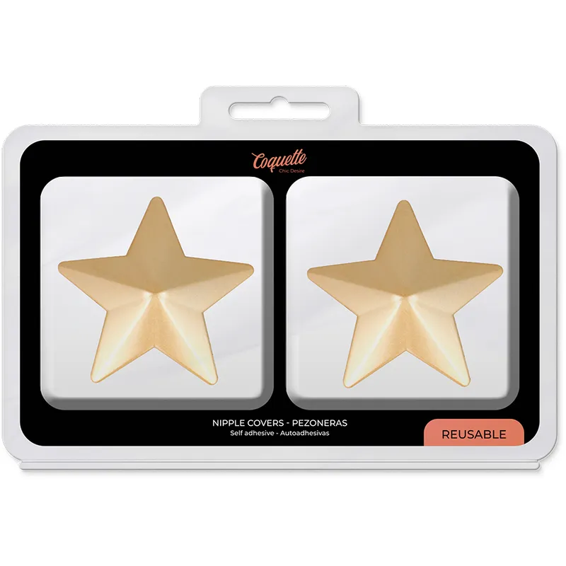 Coquette Chic Desire Nipple Covers - Golden Stars 4
