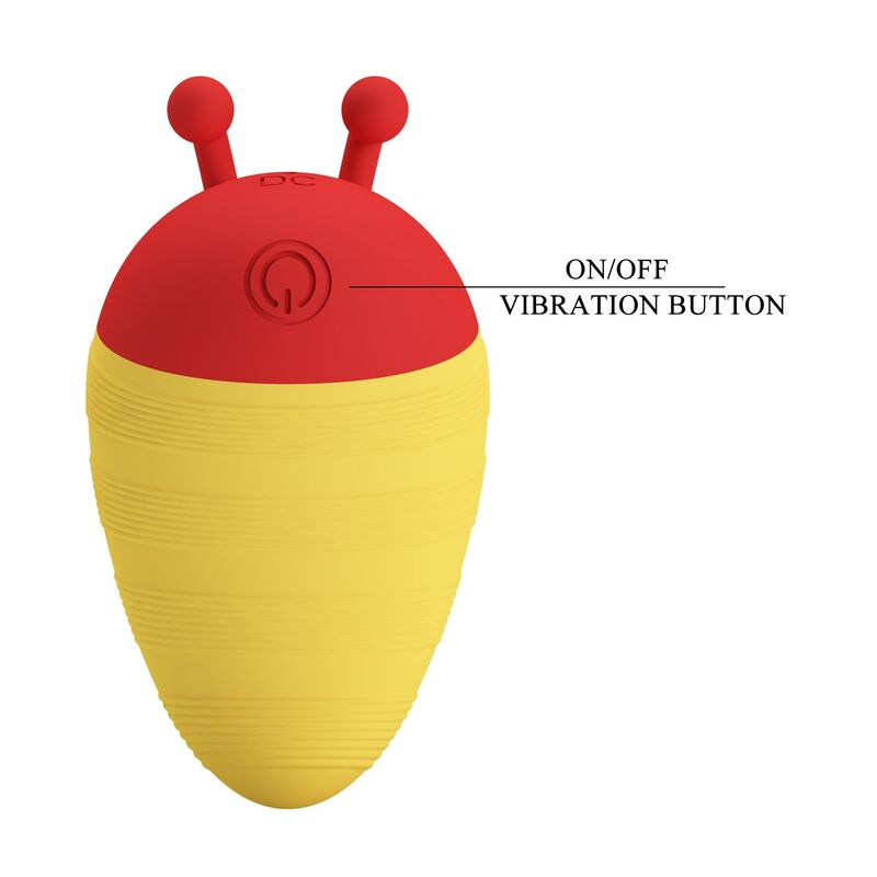 Pretty love - little bee rechargeable clitoral stimulator 7 modes red/yellow 5