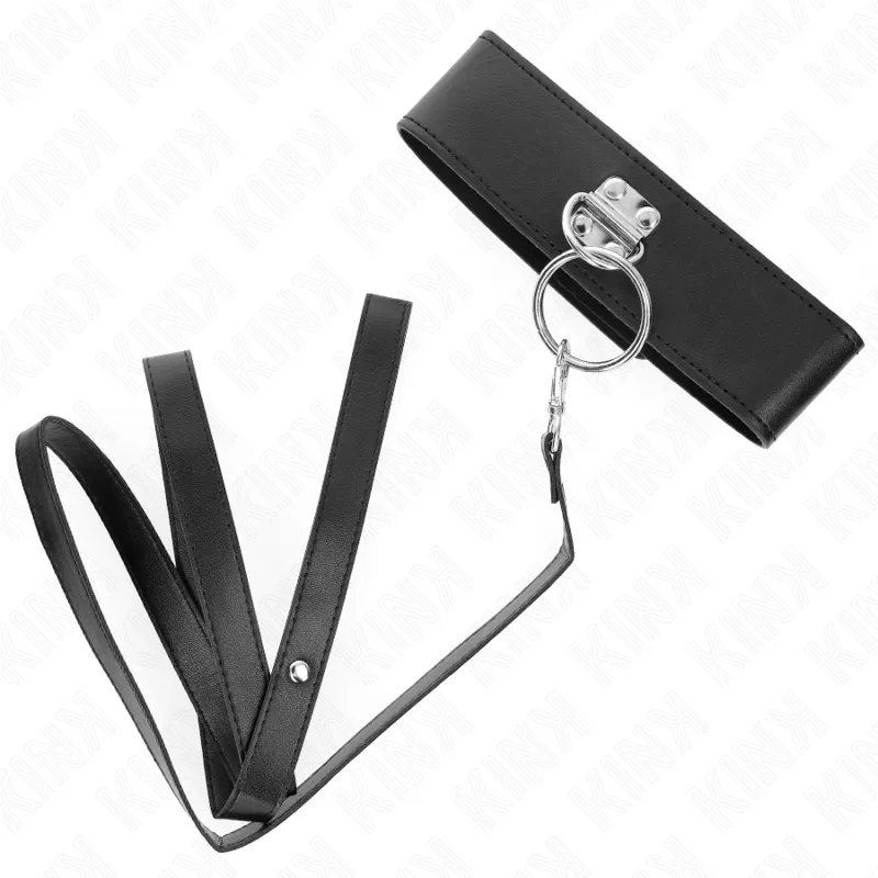 Kink - Studded Leash 116 Cm Collar With Leatherette Strap 50 X 5 Cm 3