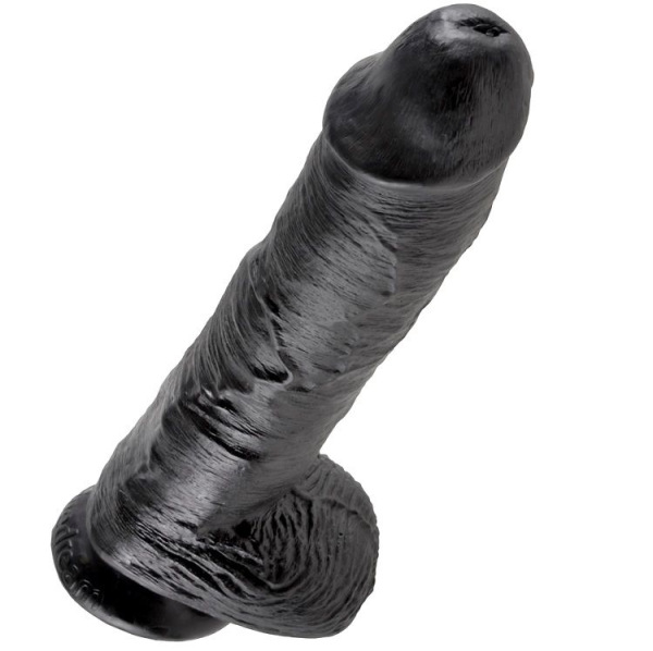 King cock - dildo black with balls 25.4 cm 1