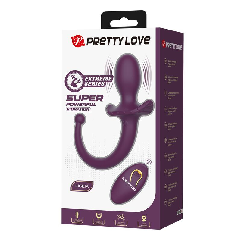Pretty love - lioea vibrating anal plug with tail 12 functions purple remote control 3
