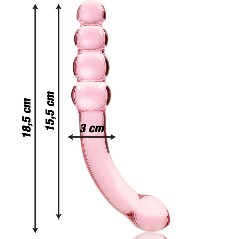 Nebula series by ibiza - model 14 dildo borosilicate glass pink 18.5 cm -o- 3 cm 2