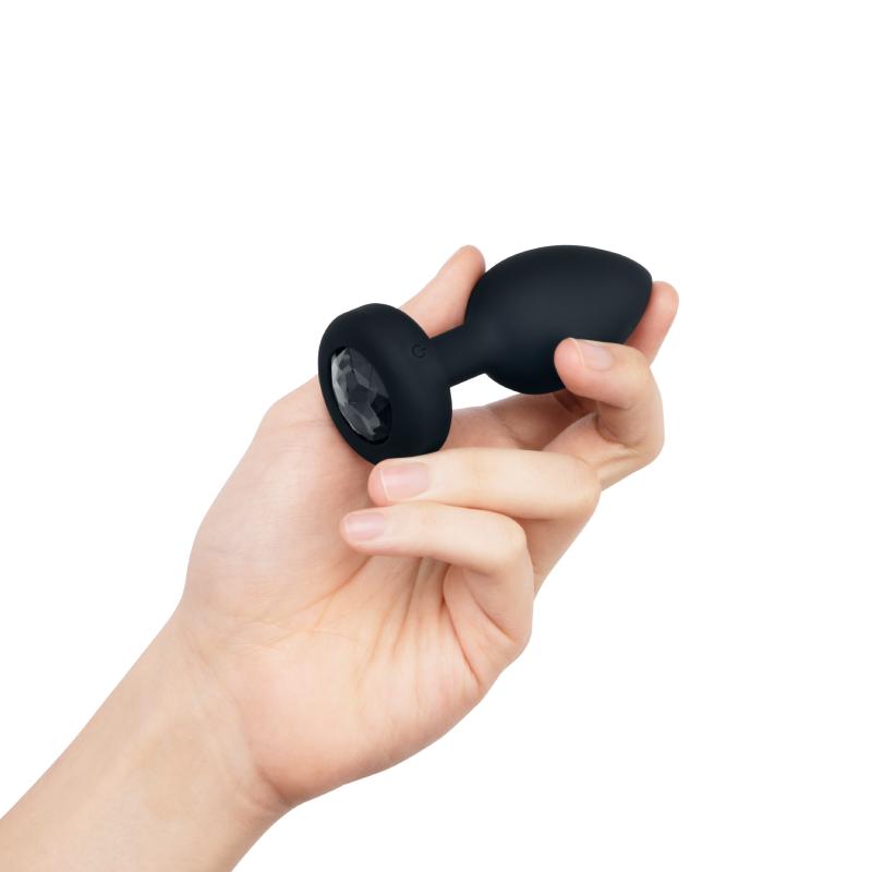 B-Vibe - Vibrating Jewel Plug M/L Black Diamond 8