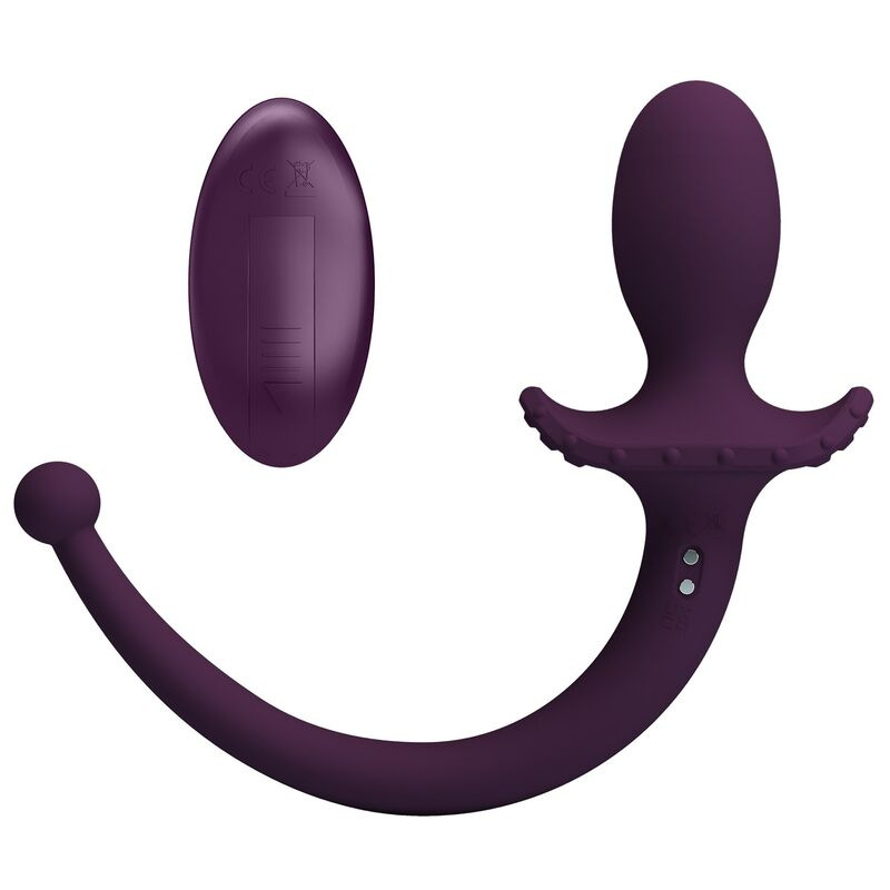 Pretty love - lioea vibrating anal plug with tail 12 functions purple remote control 2