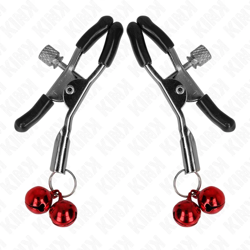 Kink - Double Bell Nipple Clamp Red 6 Cm