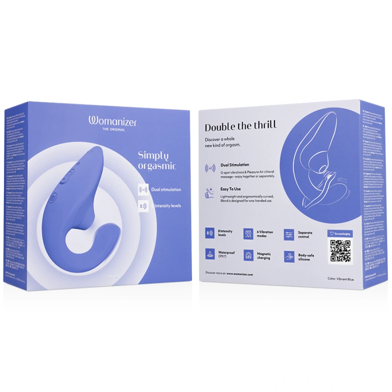 Womanizer - blend rabbit vibrator stimulator vibrant blue 6