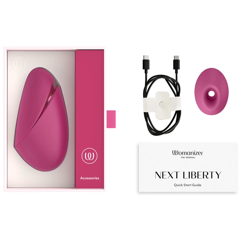 Womanizer - next liberty 3d pleasure air clitoral stimulator pink 3