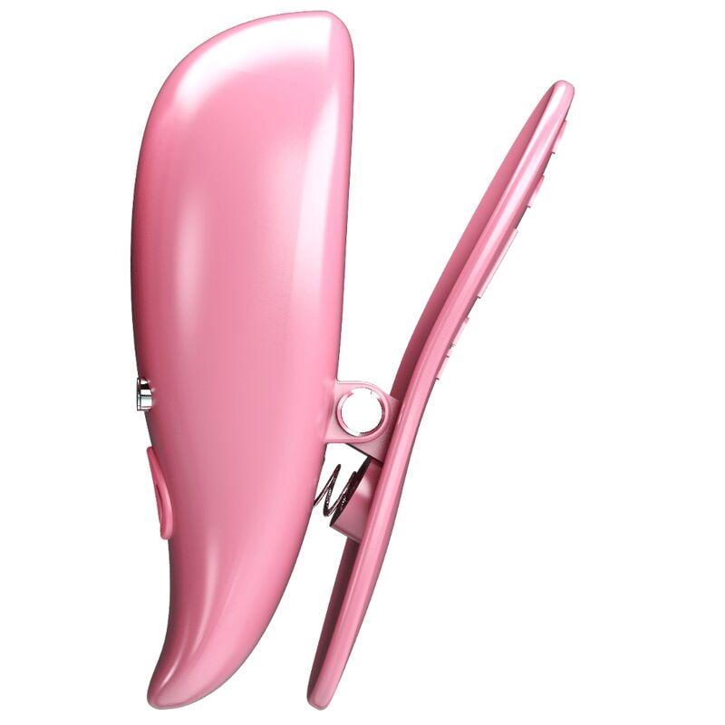 Pretty Love - Leaf Vibrating Nipple Clamps Pink 2