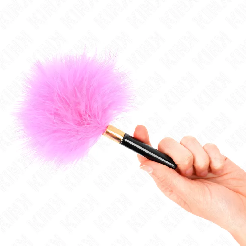 Kink - Fuchsia Gold Metal Tickle Feathers 18 Cm 3