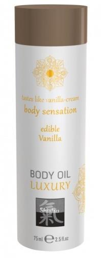 Shiatsu Edible Luxury Body Oil Vanilla 75ml - Jedlý Masážny Olej