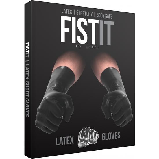 Shots Fist-It Latex Gloves - Black - Latexové Rukavice