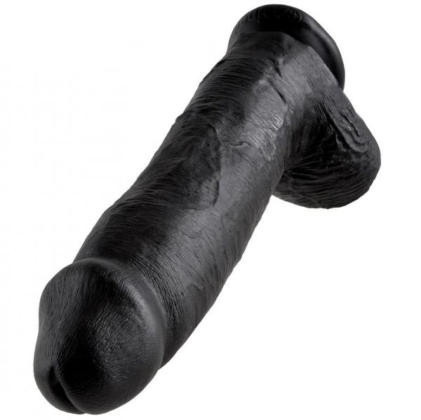 King Cock 12&Quot; Cock Black With Balls 30.48  Cm