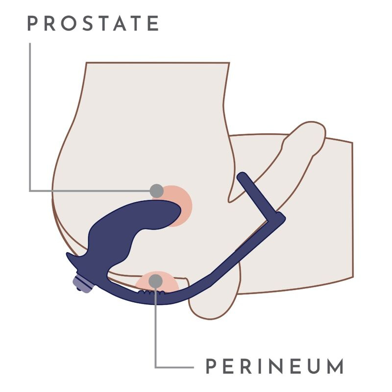Rocks-off - nova zenturian vibrating prostate plug with rings 16 modes dark blue 5