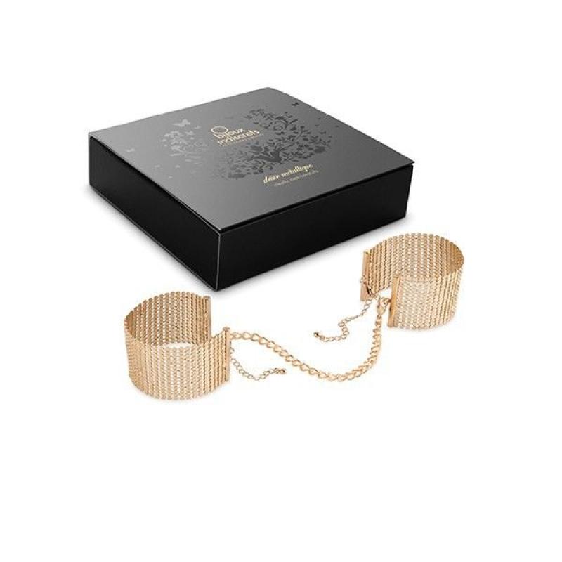 Desir Metallique Black  Mesh Gold Handcuffs 3
