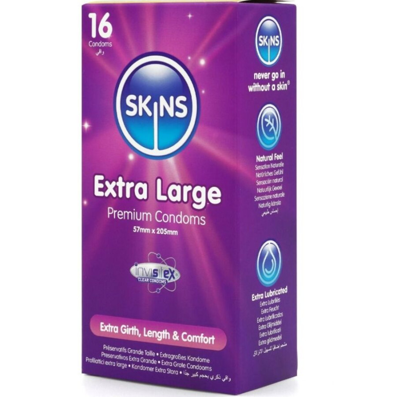 Skins - extra large premium condoms pack 16 1
