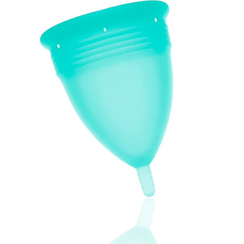 Stercup Menstrual Cup Size L Aquamarine Color Fda Silicone 1