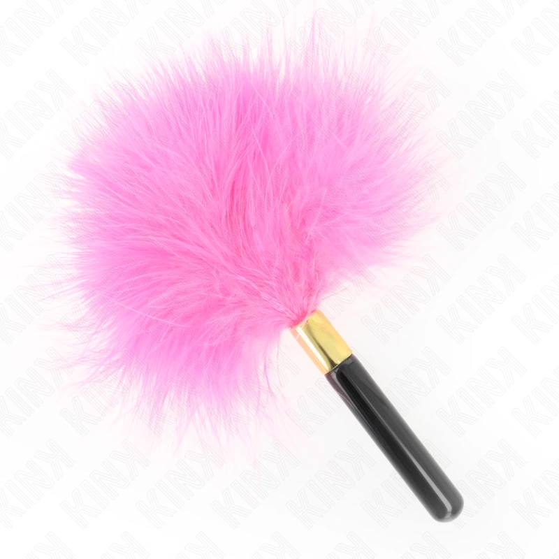 Kink - fuchsia gold metal tickle feathers 18 cm 3