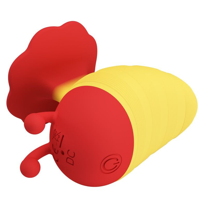 Pretty love - little bee rechargeable clitoral stimulator 7 modes red/yellow 2