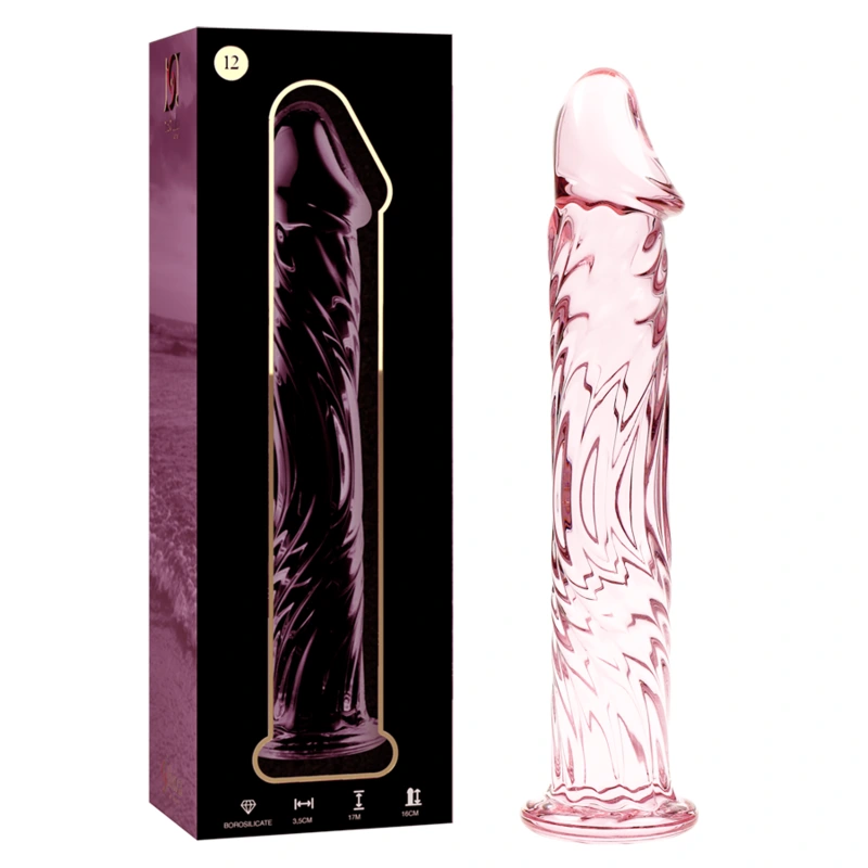 Nebula series by ibiza - model 12 dildo borosilicate glass pink 17 cm -o- 3.5 cm