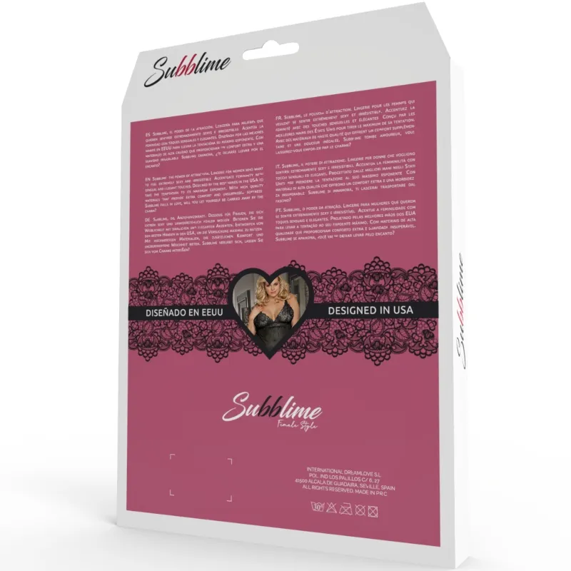 Subblime Queen Plus Teddy And Blindfold Black 4