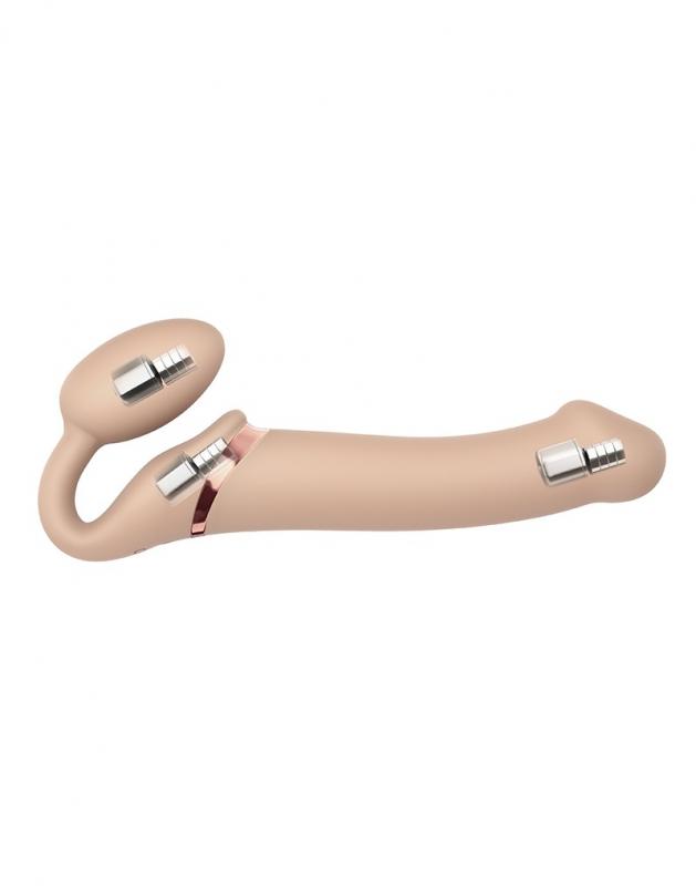 Strap-On-Me Vibrating Bendable Strap-On Body Color M - Vibračný Pripínací Penis