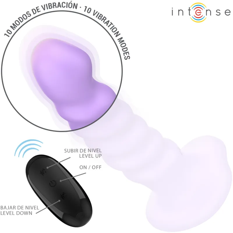 Intense - brenda vibrator size m spiral design 10 vibrations purple remote control 2